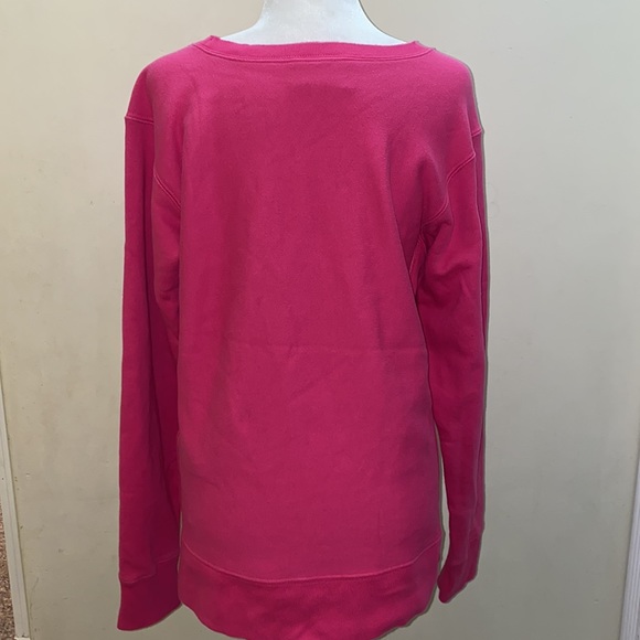 Gucci vintage inspired oversized long sleeve logo pink sweatshirt interlocking G - Picture 6 of 15